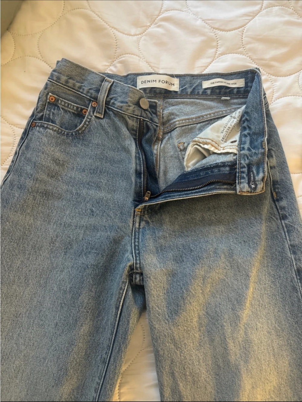 Aritzia Denim Forum High-Rise Light Blue Jeans